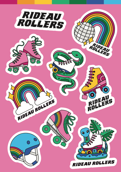 Rideau Rollers Sticker Sheet