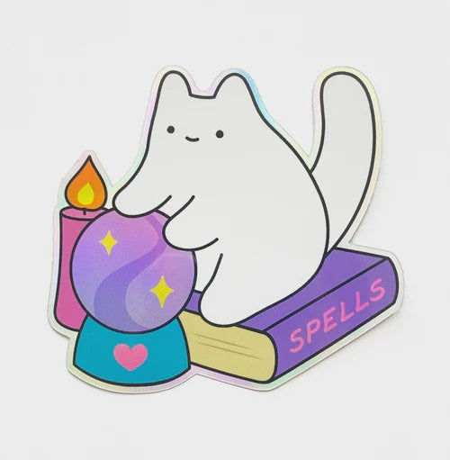 Magic Shop Cat Holographic Sticker