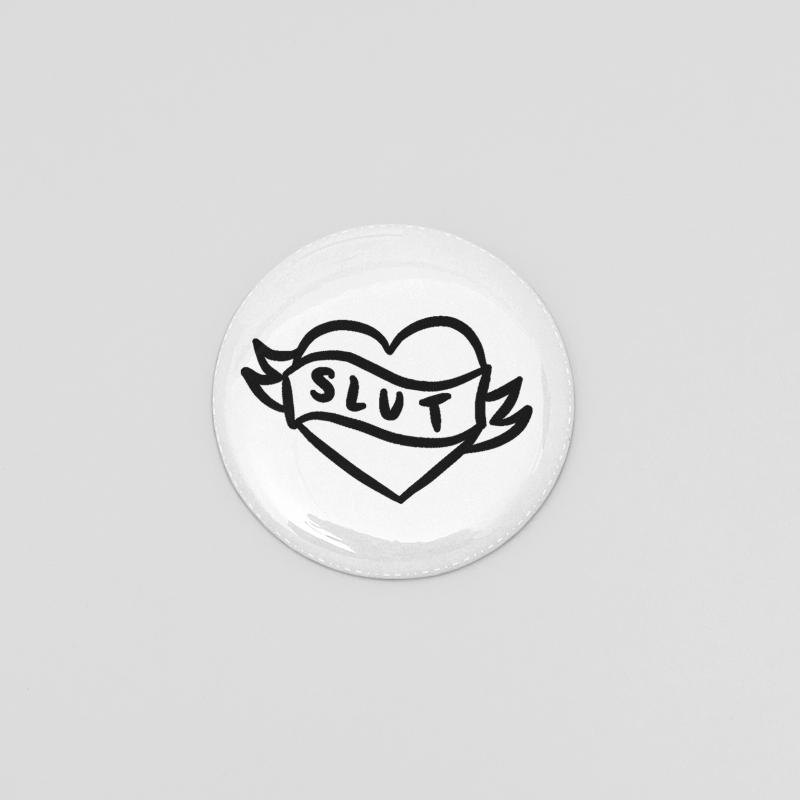 Slut Heart Button