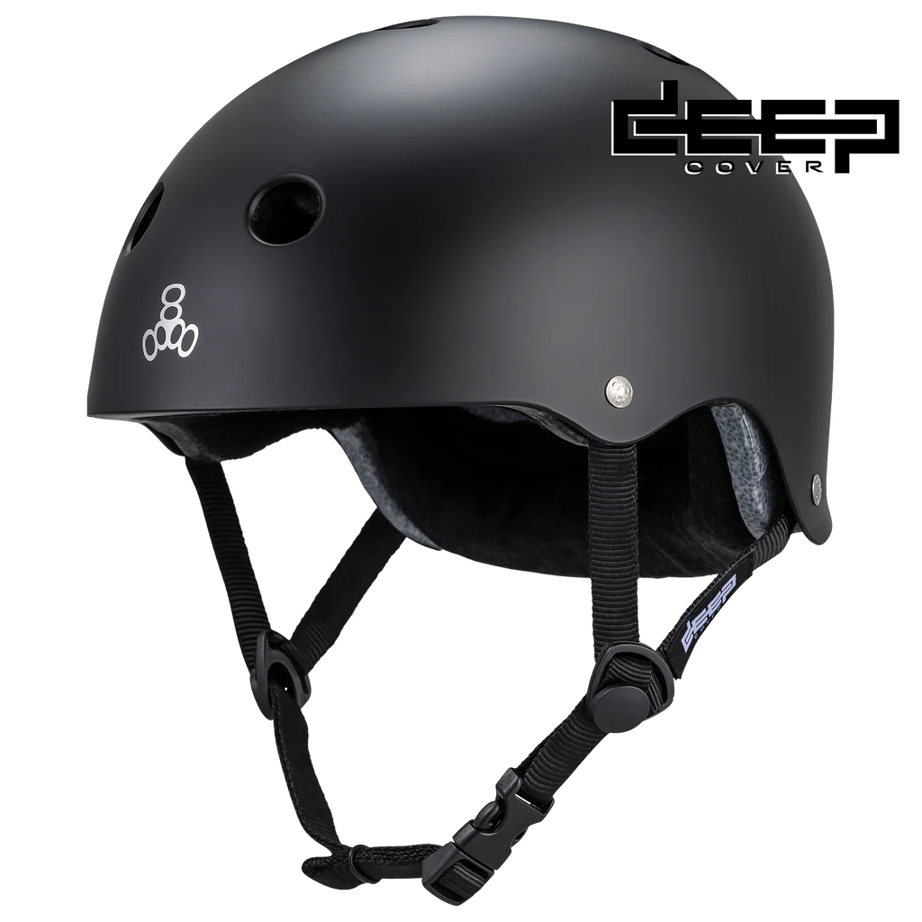 Triple 8 Deep Cover Helmet - Matte Black