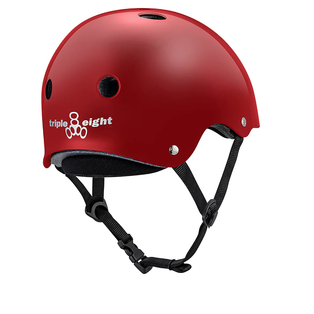 Triple 8 Deep Cover Helmet - Scarlet Red Glossy
