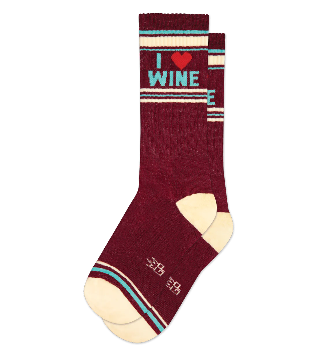 I Heart Wine Socks