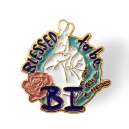 Blessed To Be Bi Enamel Pin