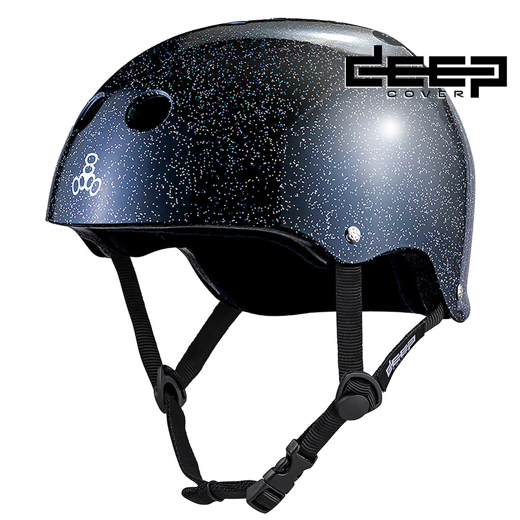 Triple 8 Deep Cover Helmet - Black Glitter